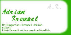 adrian krempel business card